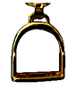 CROWN TRIFARI NY. Vintage Goldplated Horsebit Pendant Necklace