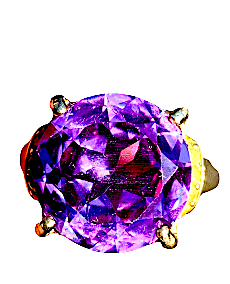 CHESTERFIELD'S UK. Vintage 9ct Gold Alexandrite Citrine Ring, 9K 375 Heavy 6.3G