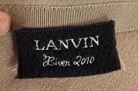 Lanvin Paris. Hiver 2010 Collection. Tan Structural Side Drape Dress