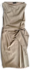 Lanvin Paris. Hiver 2010 Collection. Tan Structural Side Drape Dress