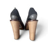 Marni Italy. Brown Leather Platform Chunky Heels  Sz 39.5IT  9 US