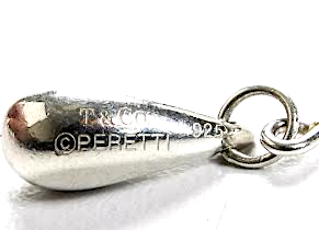 ELSA PERRETTI ITALY. TIFFANY & CO. Vintage Engraved Sterling Tear Drop Earrings Hallmarked