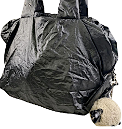 CHLOE PARIS. SEE BY CHLOE. Black Nylon/Leather Joy Rider Large Shoulder Bag