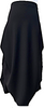 Marithe + Francois Girbaud Black Flowy Midi Skirt