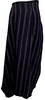 Marc Le Bihan Paris.  Gray Black Wool Striped Slight Bubble Hem