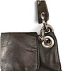 Lanvin Paris. Black Lambskin Soft Leather Shoulder Bag with Silver Hardware