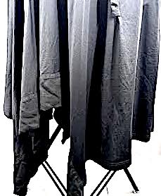 YOHJI YAMAMOTO JAPAN. Black Sleeveless Asymmetrical Drape Cupro Dress