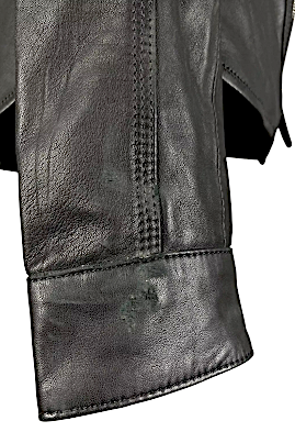 Diesel Glenn Martens. Black Gold Black Lambskin Leather Biker Jacket