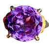 CHESTERFIELD'S UK. Vintage 9ct Gold Alexandrite Citrine Ring, 9K 375 Heavy 6.3G