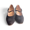 Ferragamo ITALY.  Classic Black Suede Mary Jane Heels