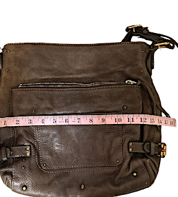 CHLOE PARIS. Authentic Vintage Brown Pebbled Leather Shoulderbag