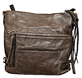CHLOE PARIS. Authentic Vintage Brown Pebbled Leather Shoulderbag