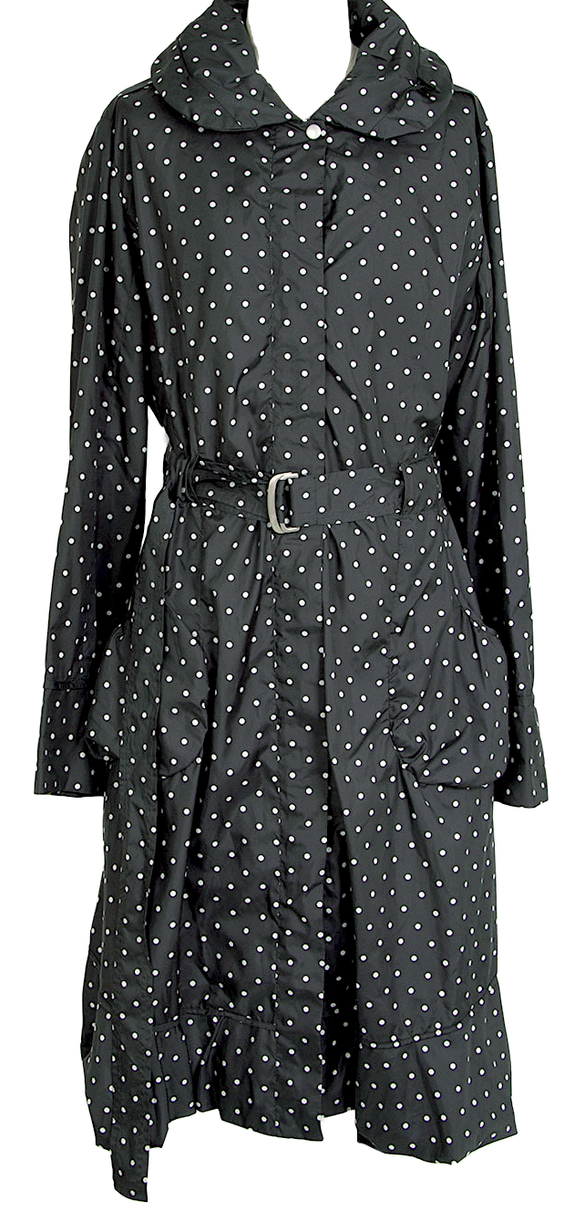 t.b SENSOUNICO Japan. Black Poly Dot Zipper Light Weight t.b SENSOUNICO Japan. Black Poly Dot Zipper Light Weight