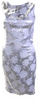 Dolce & Gabbana Italy. Silver Metallic Floral Print Sleeveless Dress