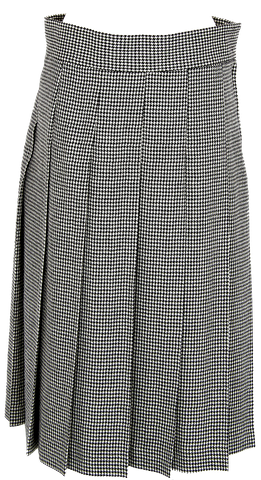 Prada Italy. Black 100% Virgin Wool Skirt