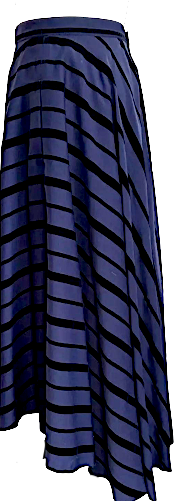 Nocturne #22 In C Sharp Minor. JAPAN. (Yohji Yamamoto Designer, MICHIKO SUZUKI ) Black/Blue Op. Posth. Skirt