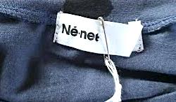 Issey Miyake Japan. "Ne-Net" Line New. Dark Navy Polka Dot Chiffon/Knit Dress