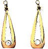 Chesterfields UK. Estate 1930's 18ct Marked Gold Diamond Earrings