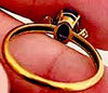 Chesterfield's London. Antique 1920's Vintage 18ct Gold Diamonds Tanzanite 3 Stone Ring