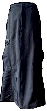 Marithe + Francois Girbaud PARIS. Black Cargo-Style Maxi Skirt