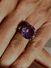 CHESTERFIELD'S UK. Vintage 9ct Gold Alexandrite Citrine Ring, 9K 375 Heavy 6.3G