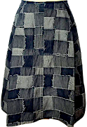 100% Hundred Percent Japan. Grey Patchwork Midi Skirt