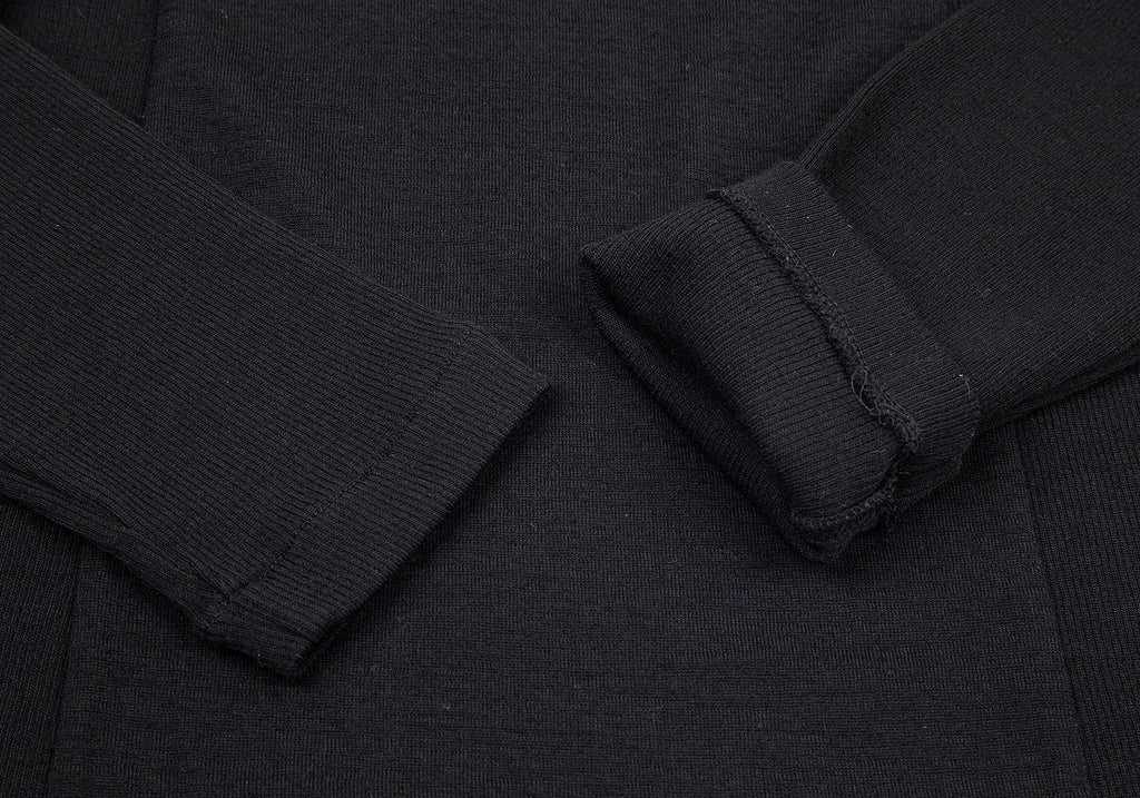 COMME des GARCONS JAPAN. TRICOT. Black Rib Switching Wool Knit