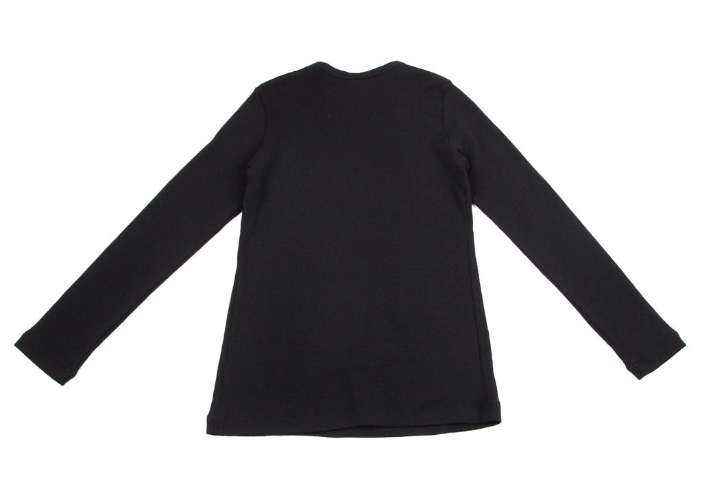 COMME des GARCONS JAPAN. TRICOT. Black Rib Switching Wool Knit