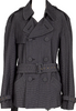 Jean-Paul GAULTIER PARIS. CLASSIQUE. Black/Grey Nylon Blend Trench Jacket