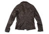 C DIEM JAPAN. Brown Leather Long Sleeve Shirt Jacket