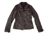 C DIEM JAPAN. Brown Leather Long Sleeve Shirt Jacket