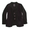 YOHJI YAMAMATO JAPAN. Y's Eggplant, Black Dyed Wool Pilling Jacket