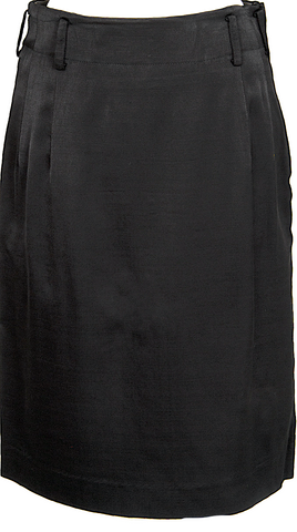 Yohji Yamamoto Japan. FEMME. Black Wool Cut Out Hollow Slit Design Skirt