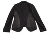 YOHJI YAMAMOTO JAPAN. Y's Wool Black Gaberdine Side Knit Jacket