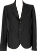 YOHJI YAMAMOTO JAPAN. Y's Wool Black Gaberdine Side Knit Jacket