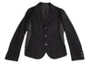 YOHJI YAMAMOTO JAPAN. Y's Wool Black Gaberdine Side Knit Jacket