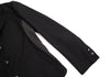YOHJI YAMAMOTO JAPAN. Y's Wool Black Gaberdine Side Knit Jacket