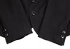 YOHJI YAMAMOTO JAPAN. Y's Wool Black Gaberdine Side Knit Jacket