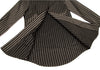 Jean-Paul GAULTIER Paris. CLASSIQUE Black, Beige Stripes Tie Collar Blouson