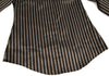 Jean-Paul GAULTIER Paris. CLASSIQUE Black, Beige Stripes Tie Collar Blouson