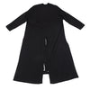 HELMUT LANG Black Rayon Blend Hem Slit Long Coat