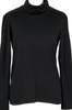 ISSEY MIYAKE JAPAN. 132.5 Black Wool High Neck Long Sleeve Shirt