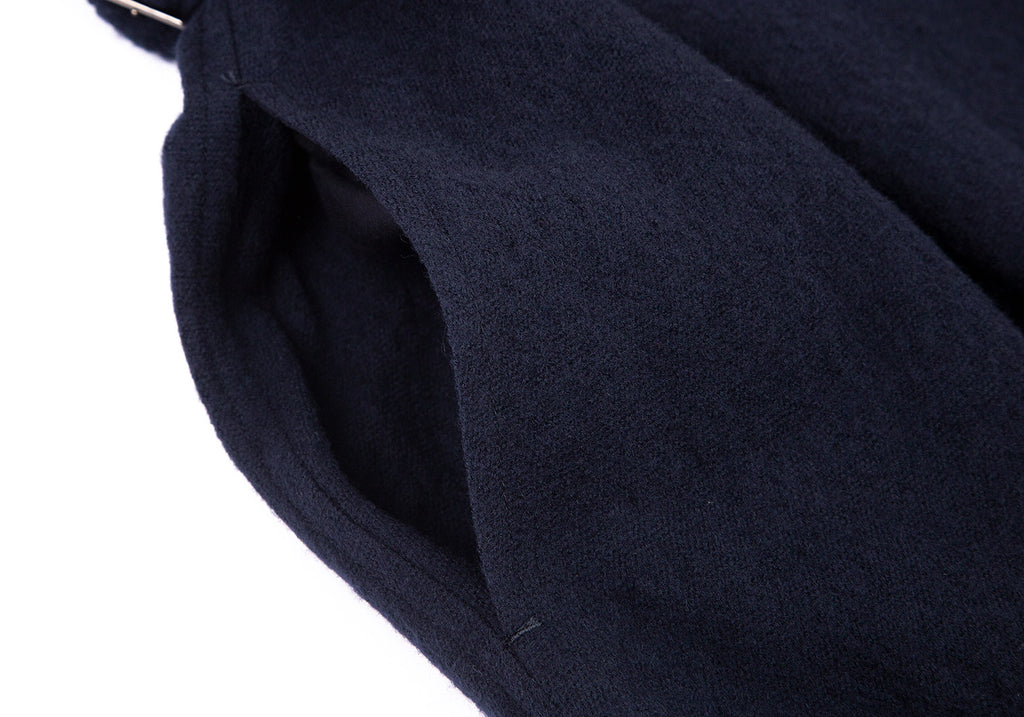 YOHJI YAMAMOTO JAPAN. Y's Navy Cosage Design Belted Wool Skirt