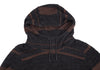 COMME DES GARCONS JAPAN. JUNYA WATANABE Charcoal, Brown Striped Knit Hoodie