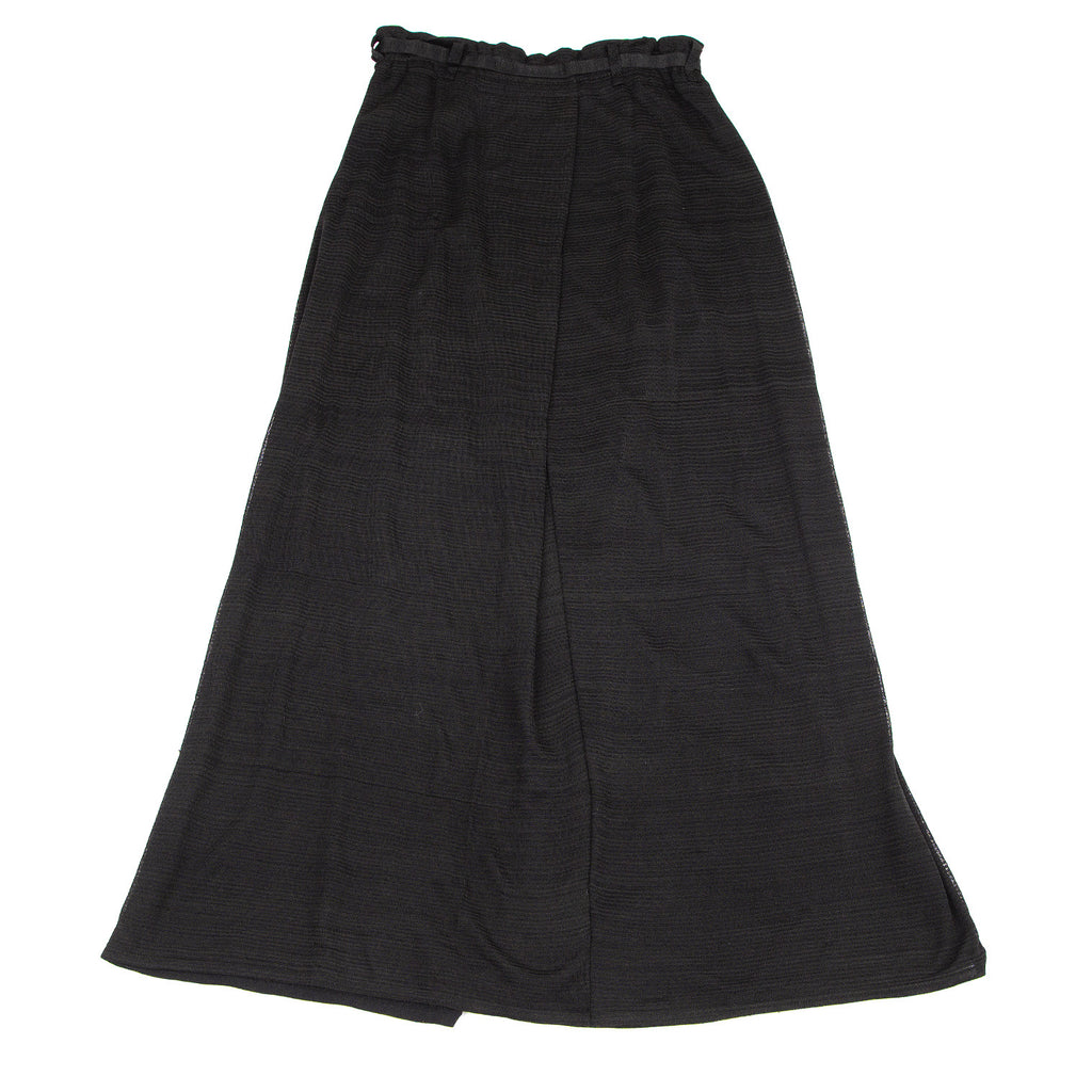 ISSEY MIYAKE JAPAN. PERMANENTE Black Wrap Knit Skirt