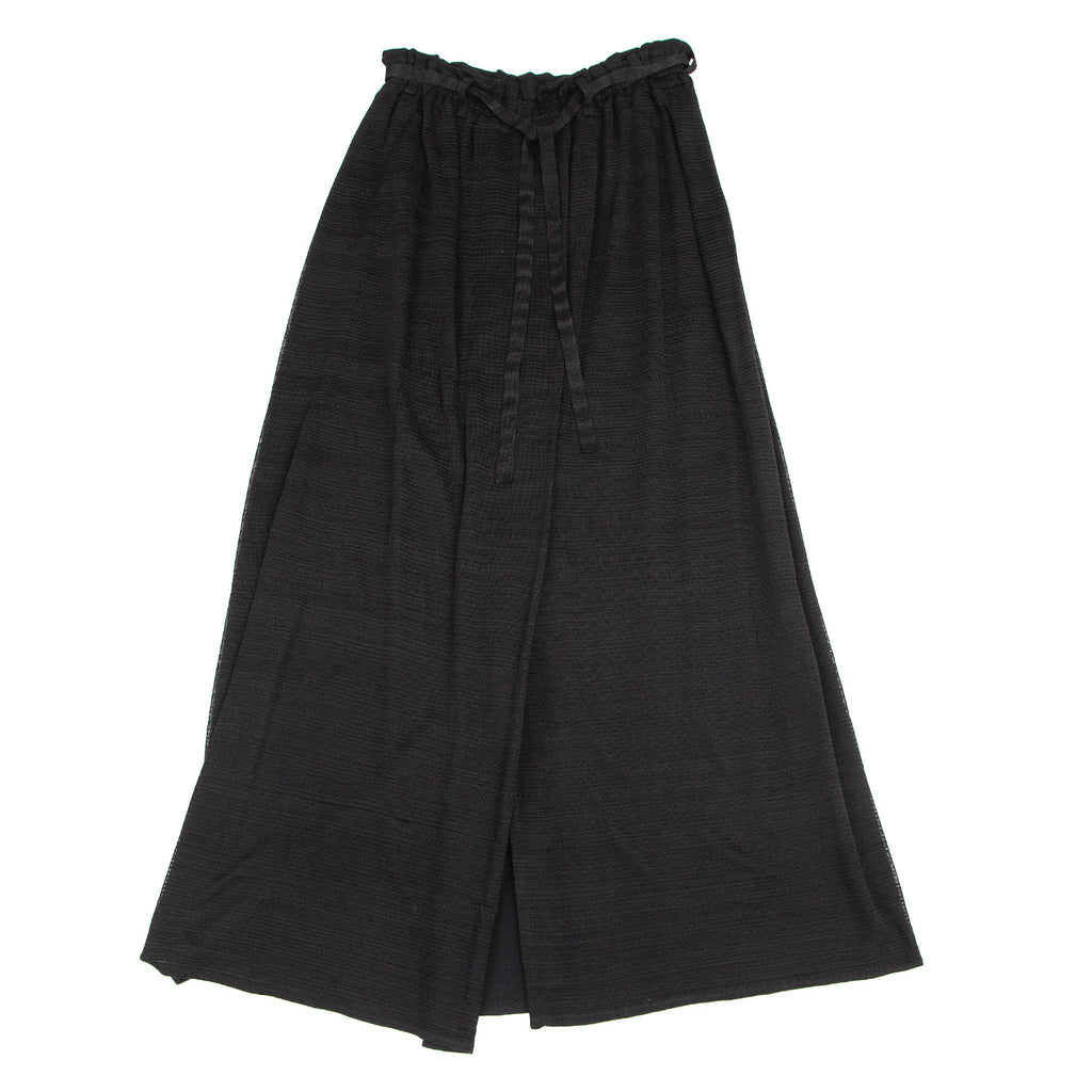 ISSEY MIYAKE JAPAN. PERMANENTE Black Wrap Knit Skirt