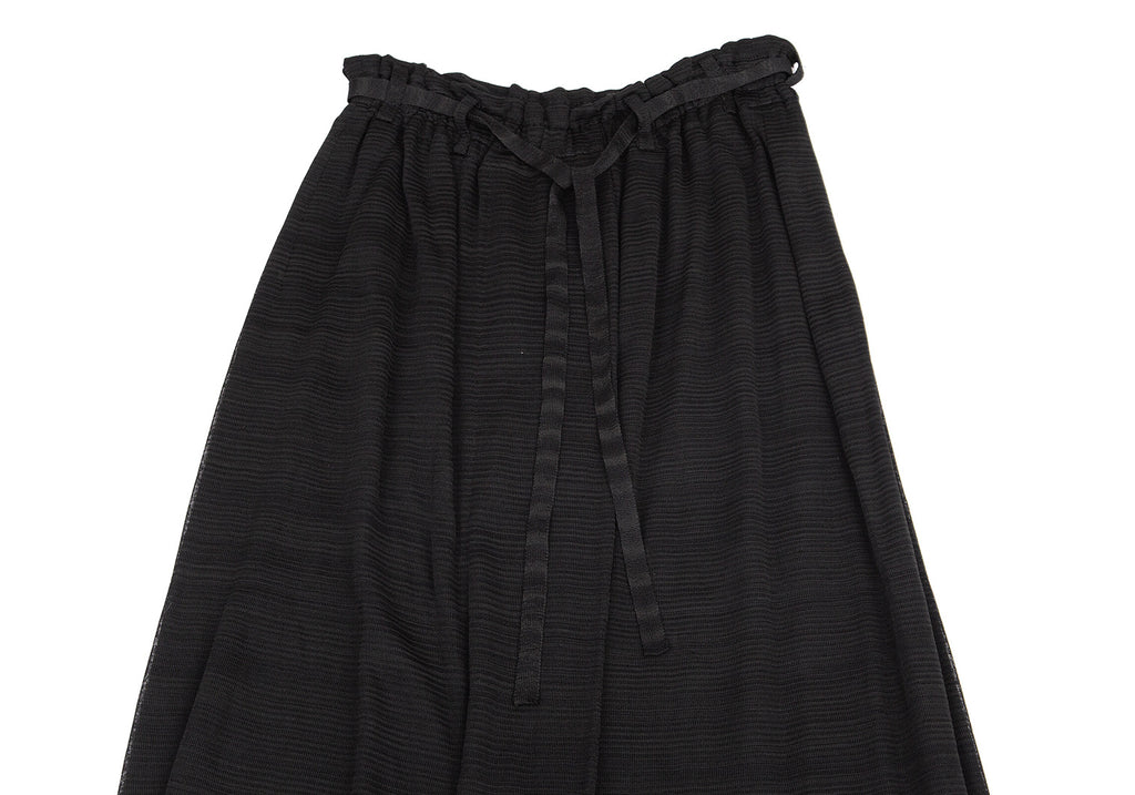 ISSEY MIYAKE JAPAN. PERMANENTE Black Wrap Knit Skirt