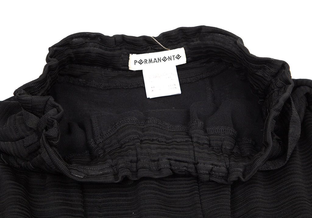 ISSEY MIYAKE JAPAN. PERMANENTE Black Wrap Knit Skirt