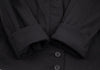 A/T ATSURO TAYAMA JAPAN. Black Frill Collar Stretch Cotton Jacket