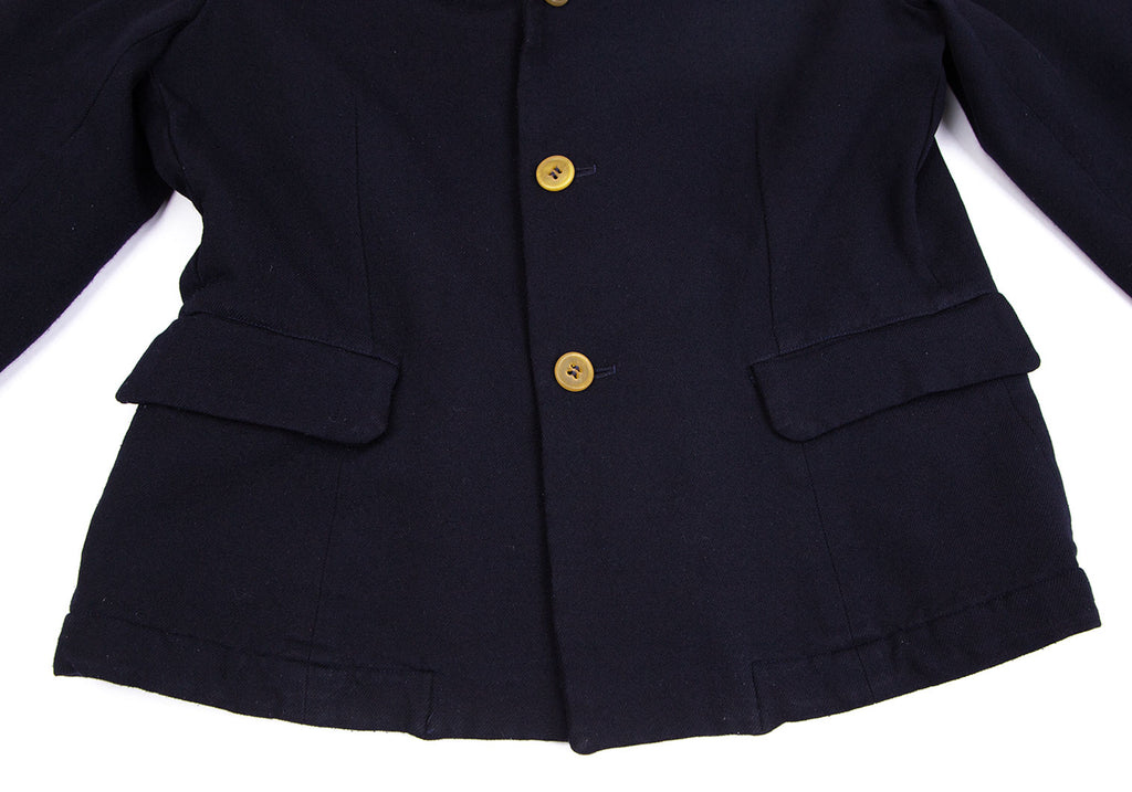 COMME des GARCONS JAPAN. Navy Dyed Polyester Jacket